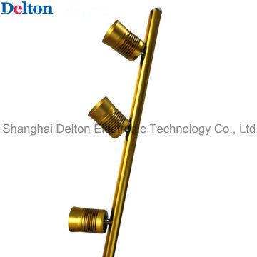 Flexible 3 Light-Head Pole Type Golden LED Cabinet Lighting (DT-ZBD-001)